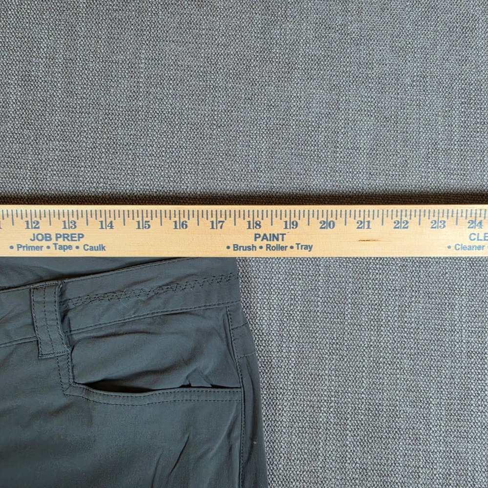 Eddie Bauer Travex Pants Womens 12 35/34 Grey Roll Up Nylon Stretch Hiking - Picture 7 of 10